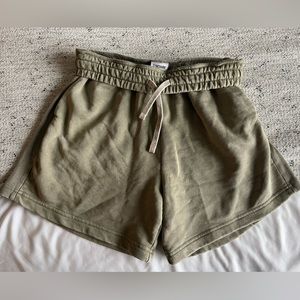 GYMSHARK brand new washed green tie shorts